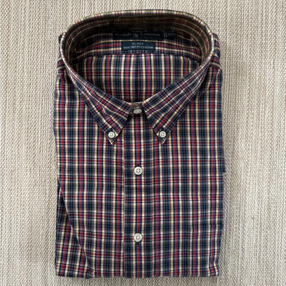 Ralph Lauren Blake 100% cotton classic long sleeve button down shirt men XXL NWT